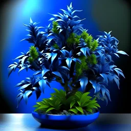 Realistic blue fantasy C02 plant