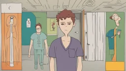 شخص جسمه عادي ووجه طولي