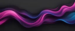 Purple pink blue abstract dynamic color flow wave black background grainy texture banner website header design