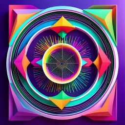 beautiful mockap graphic sifi ,colorful ,artistic, math