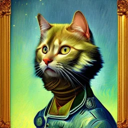 Retrato de um gato por Van Gogh