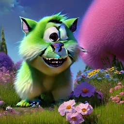 pixar style, volumetric summer garden environment and background, realistic painting of junior smiling, looking excited, detailed digital painting, extreme dense and fine fur, anime, ornate, colour-washed colors, elegant, small minutiae, tiny features, particulars, centered, smooth, sharp focus, renderman gofur render, 8k, uhd, detailed eyes, realistic shaded volumetric lighting, sunlight caustics, backlight, centered camera view