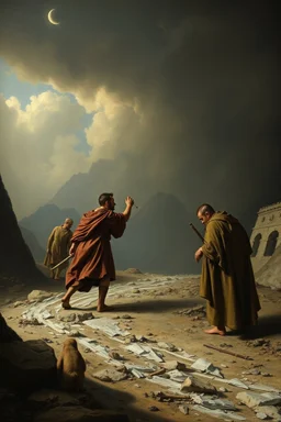 the world is a harsh place but if you behave you can do well, in the style of Nerdrum and Rembrandt