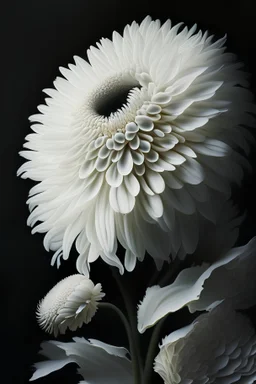 death, Beauty, white, art, chrysanthemum