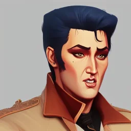 portrait of Elvis if he was alive today