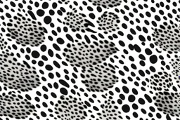 leopard pattern, black on white, vector.