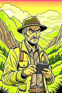 investigator in mountains video game