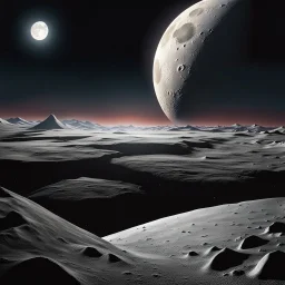 Imaginary Landscape of the moon surface