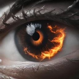 Photoreal magnificent close-up of an eye of a black dragon eye with fire reflecting in the eye by lee jeffries, otherworldly creature, in the style of fantasy movies, photorealistic, bokeh masterpiece smooth shading, ultra detailed, high resolution, cinematic, unreal 6, subtle shadows, octane render, 8k, cinema 4d, HDR, dust effect, vivid colors