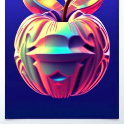 abstract apple illustration poster