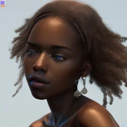 beautiful transparent smooth realistic black girl, extremely sharp detail, finely tuned detail, ultra high definition, 8k, unreal engine 5, ultra sharp focus, accurate hands