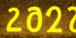 Happy New Year 2023 - golden numbers in holiday