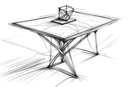 “Table” Concept Diamond Sketch with white background