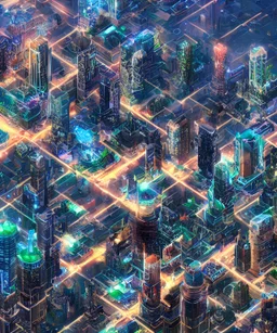  4k realistic Beautiful landscape in cyber city