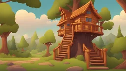 Cartoon treehouse