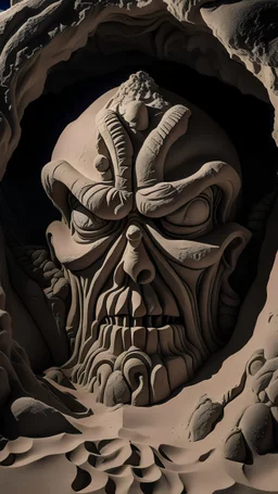 grotesque and macabre sand cave