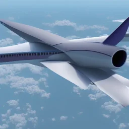 Hyperrealistic Futuristic Airplane