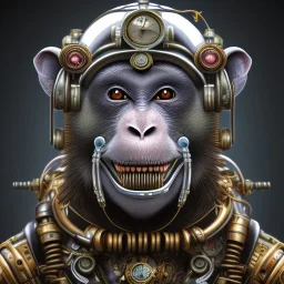 Biomechanical steampunk monkey