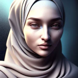 close up portrait of woman in hijab, part of face and hijab made of blowing dust, dust particles, duststorm, morph, artwork manipulation, ray tracing, sharp focus, fine detail, highly intricate, modern surrealism painting, defined cracks and breaks, high-quality, volumetric lighting, 8k, ultrahd, George Grie, Marco Escobedo, Igor Morski,Brian Froud, Howard Lyon, Selina French,