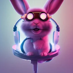 pixar style anamorphic cute rabbit baby, smiling, cyberpunk headphone, sunglass, gangsta gold neckless, full body, magenta puffer jacket, manila city backdrop, dramatic lighting, hyper realistic, unreal engine 5, 16k