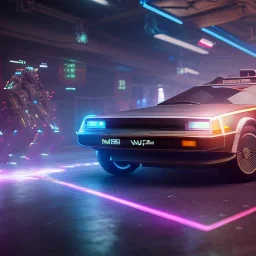 cyberpunk army DeLorean,cyberpunk 2077,center composition, ultra realistic,shiny, smooth, studio quality, octane render, Surrealism, Triadic colour scheme,glow-stick, god rays, ambient lighting,nightclub lighting, polaroid, 100mm, --ar 1:1 --v4