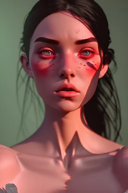 woman and the devil , high delicate defined details, beautiful, atmospheric, matte, 3 d 8 k octane rendered, sharp focus, illustration, high detail, ultra realistic, highly saturated colors