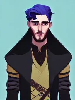 Portrait of a 30 year old strange gay wizard like John Snow