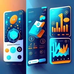 Design a visually engaging splash screen For ios/android app that represents the concept of social trading and showcases your brand identity. Consider incorporating elements like trading charts, financial symbols, or people connecting. Use Vector