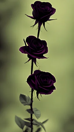 mekarnya 1 tangkai bunga mawar berwarna hitam dengan suasana mencekam dan sedih dengan sentuhan warna emas dan backgroundnya guguran kelopak bunga mawarnya