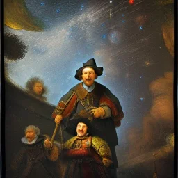 Rembrandt, space, stars, mutants