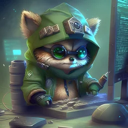 Teemo from League of Legends, as a Hacker