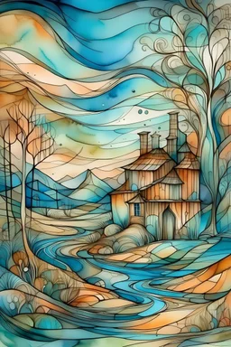The place where the Dream and its followers live. Watercolor, fine drawing, beautiful picasso cubist composition, pixel graphics, lots of details, pastel aqua colors, delicate sensuality, realistic, high quality, work of art, hyperdetalization, professional, filigree, hazy haze, hyperrealism, professional, transparent, delicate pastel tones, back lighting, contrast, fantastic, nature+space, Milky Way, fabulous, unreal, translucent, glowing