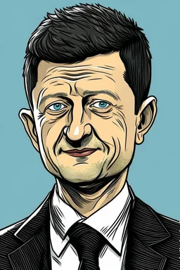 Volodymyr Zelensky cartoon 2d