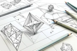 Analyzing diamond concepts into lines and sketches without scribbling