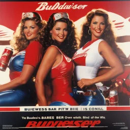 (photo of a poster Ad in the 90ties) Budweiser Beer Babes