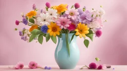 Mothers Day card with flowers in the vase