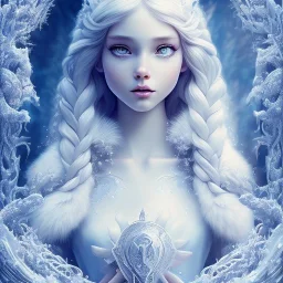 disney, epic white queen, icey blue, majestic, ominous, wildflowers background, intricate, masterpiece, expert, insanely detailed, 4k resolution, retroanime style, cute big circular reflective eyes, cinematic smooth, intricate detail , soft smooth lighting, soft pastel colors, painted Rena
