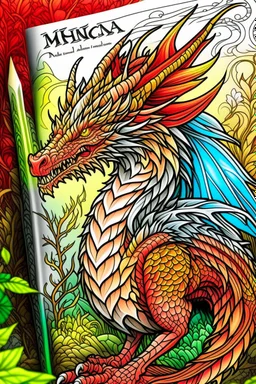 mythical drogon adult coloring book cover