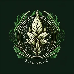 mystical simple one color Logo: botanical style