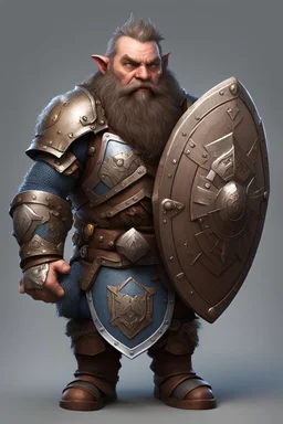 Defender dwarf with a shield
