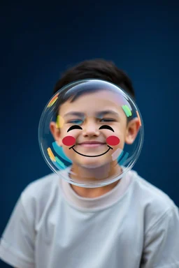 bubble with an embarrased smile