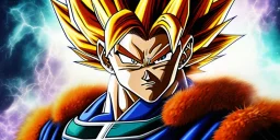 portrait face, goku dragon ball, chakra