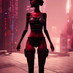 Half female body half machine cyberpunk unreal engine character