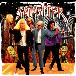 Saturday Night Fever Dream thrash metal album cover featuring Larry David