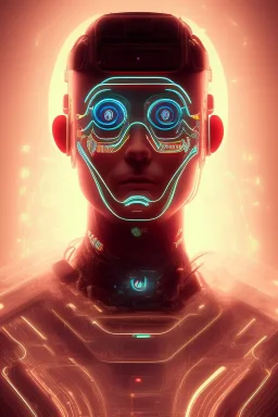 cyberpunk, head, men, portrai, tron