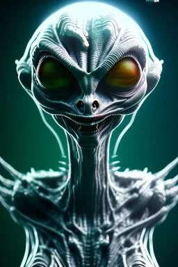 full bodied Poltergeist alien, 8k, finely detailed, photo realistic.