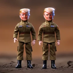 G.I. Joe Donald Trump toy doll army soldier, gun ,boots, helmet, Donald trump face