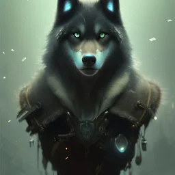 award winning portrait of a male anthropomorphic black wolf long vblack hair. character design by cory loftis, fenghua zhong, ryohei hase, ismail inceoglu and ruan jia. artstation, artistic lighting, highly detailed, photorealistic, fantasy