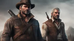 Arthur Morgan from red dead redemption and geralt of rivia from the witcher