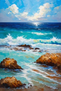 the oceans frothed with movement; dynamic cubism with elements of post-impressionism